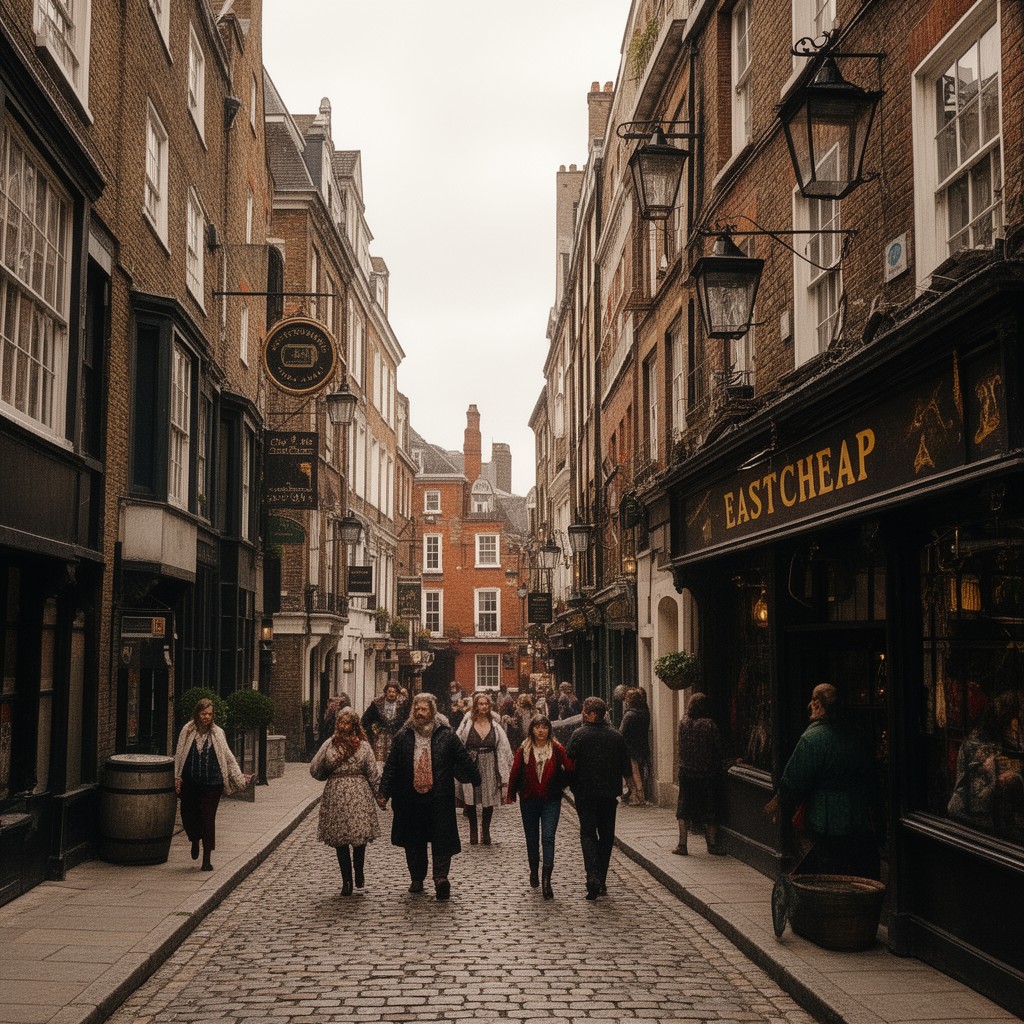 AI-generated illustration of Eastcheap, London