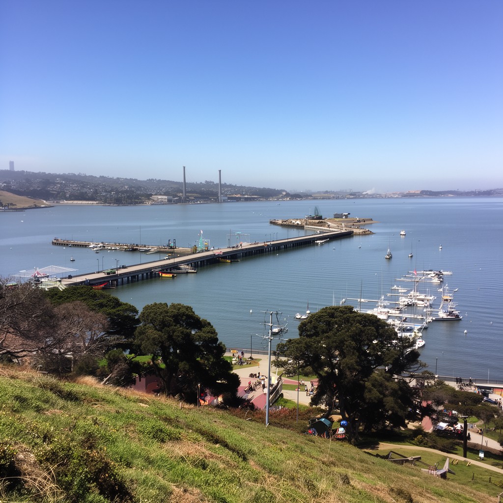 AI-generated illustration of Coyote Point Recreation Area