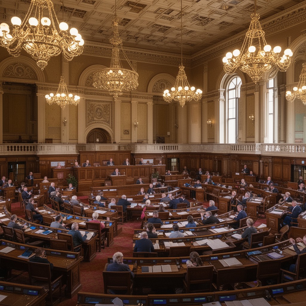 AI-generated illustration of Connecticut House of Representatives