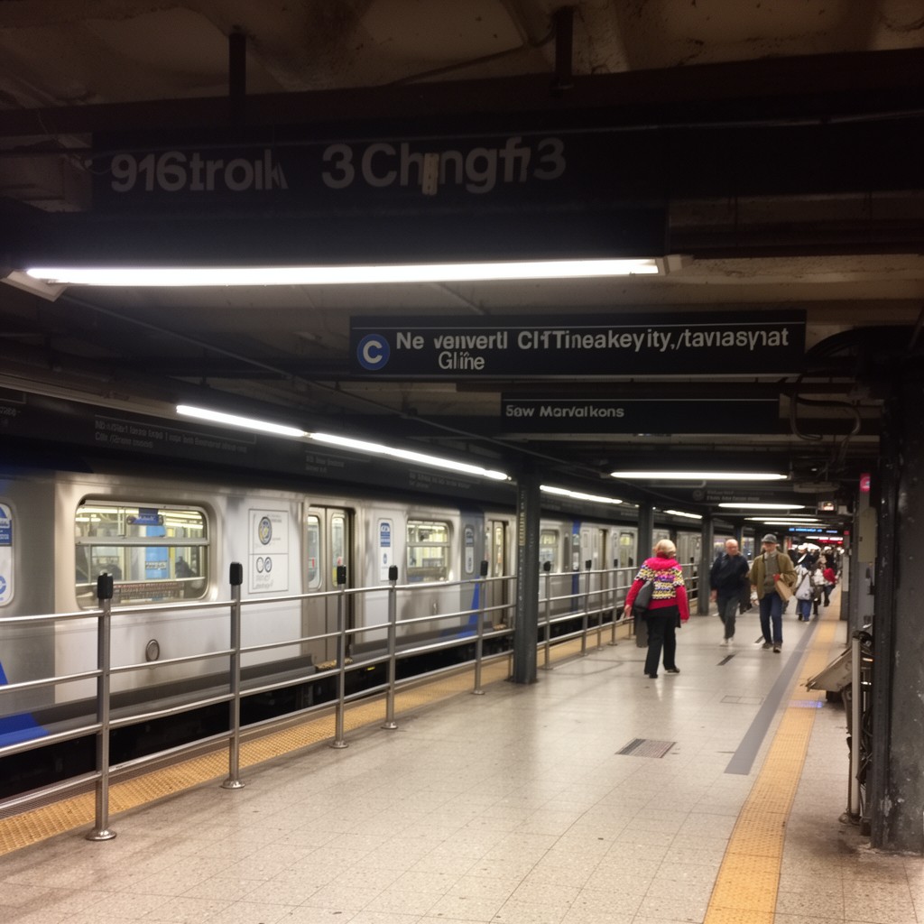 AI-generated illustration of New York City Subway C line