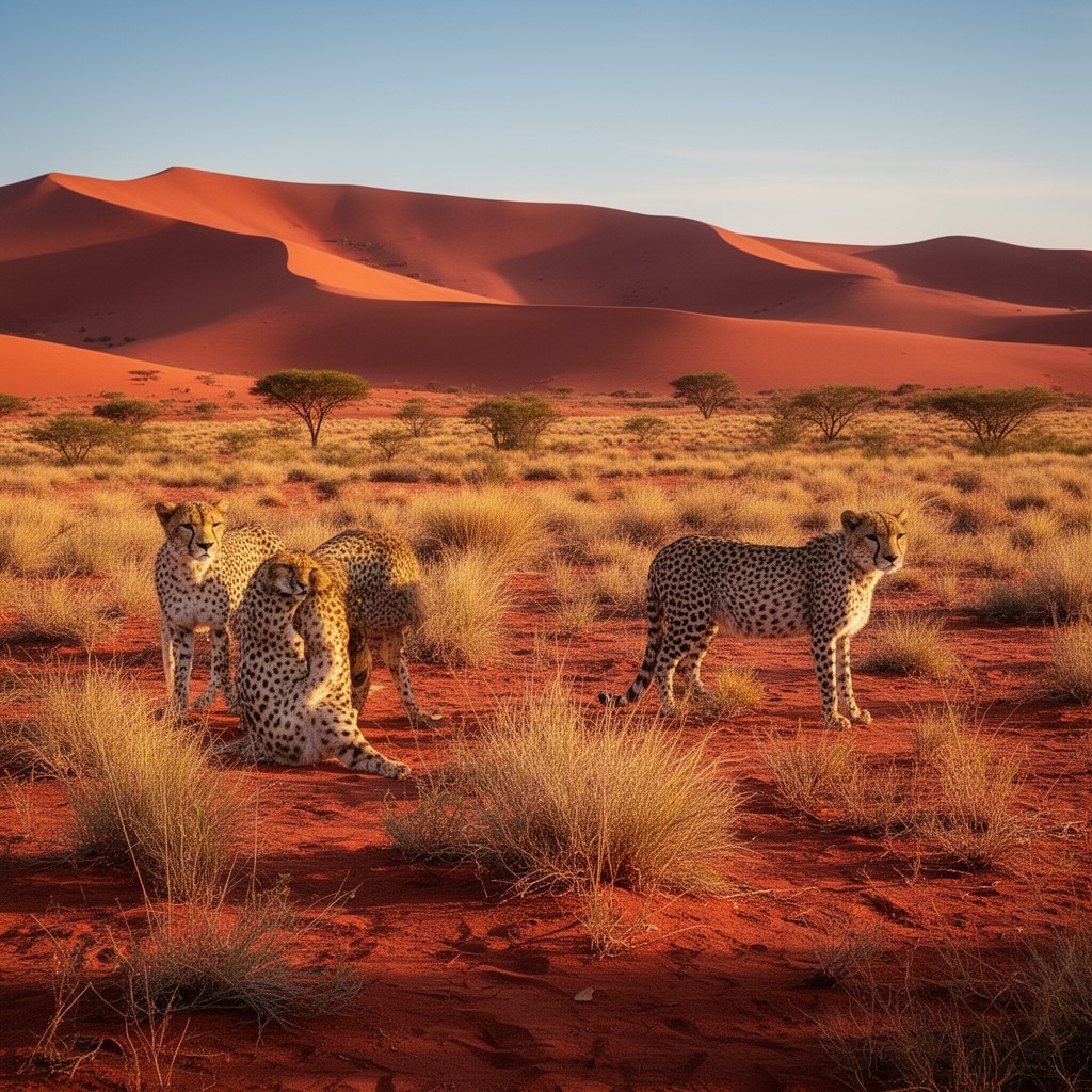 AI-generated illustration of Kgalagadi Transfrontier Park