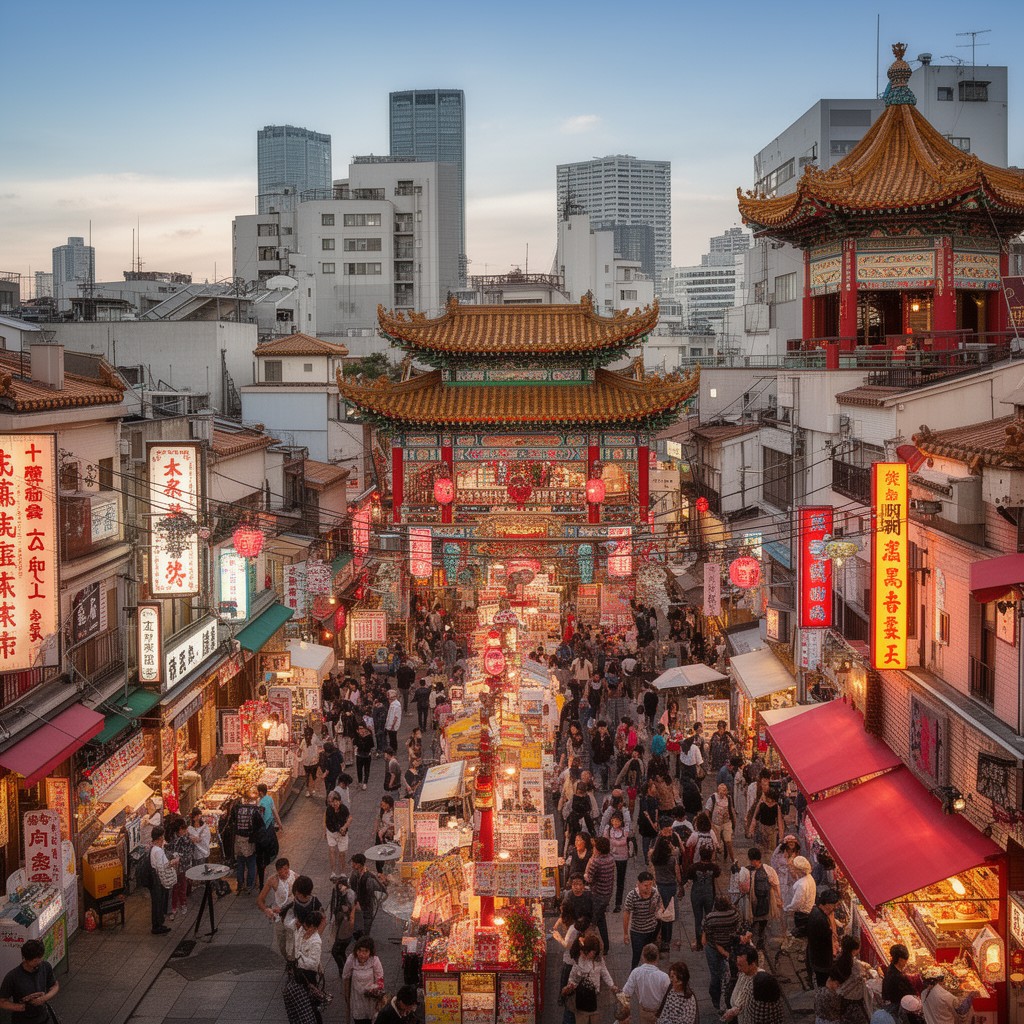 AI-generated illustration of Chinatown