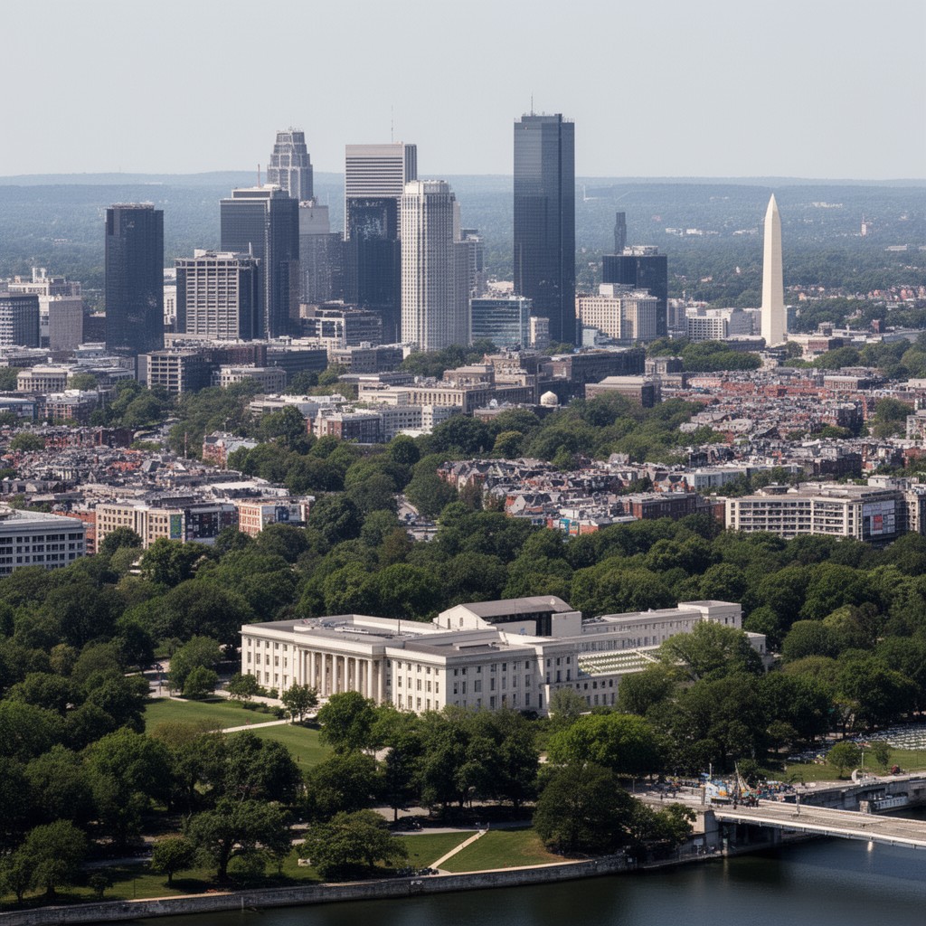 AI-generated illustration of Arlington, Virginia