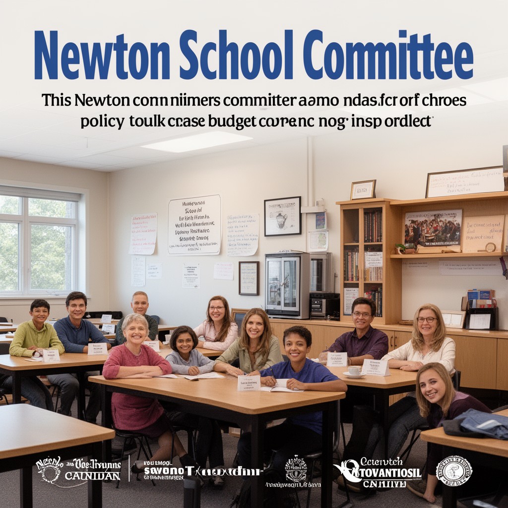 AI-generated illustration of Newton School Committee