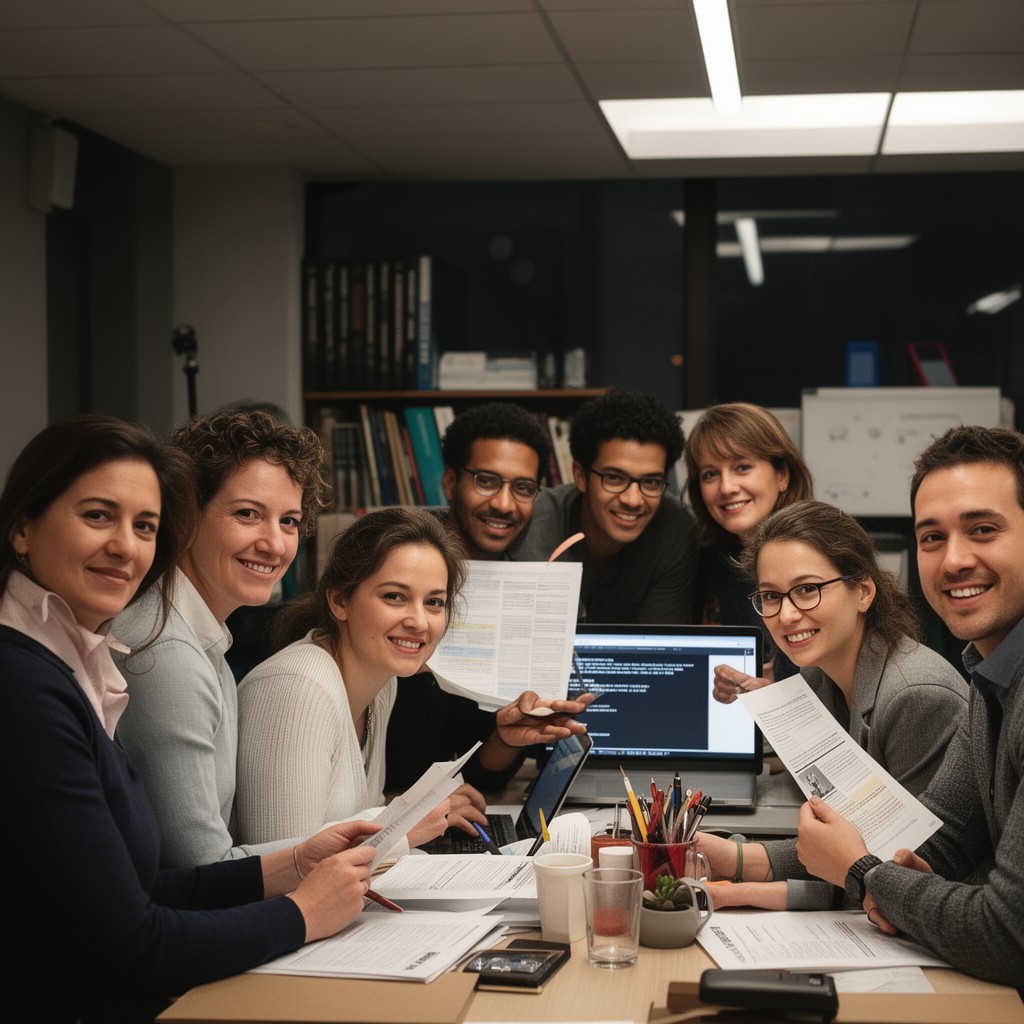 AI-generated illustration of Spotlight investigative team