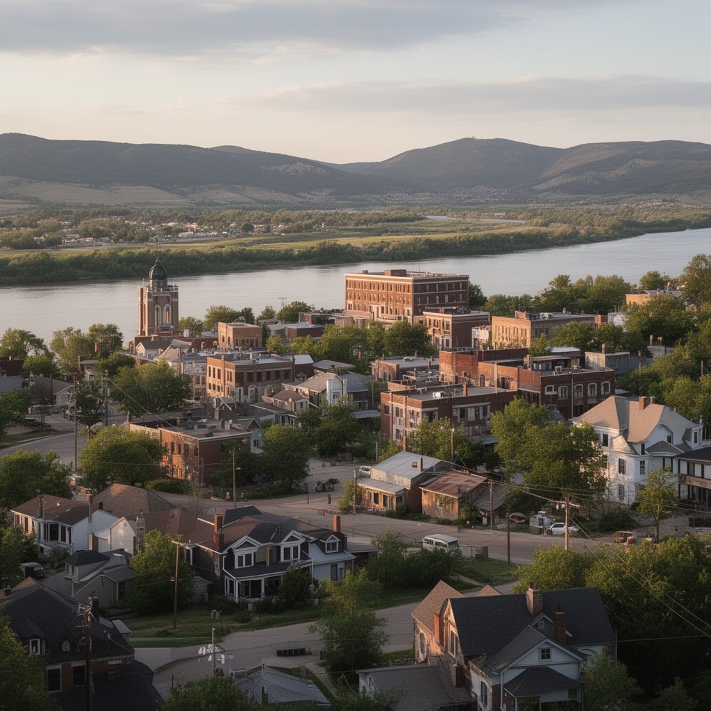 AI-generated illustration of Yankton, South Dakota, United States