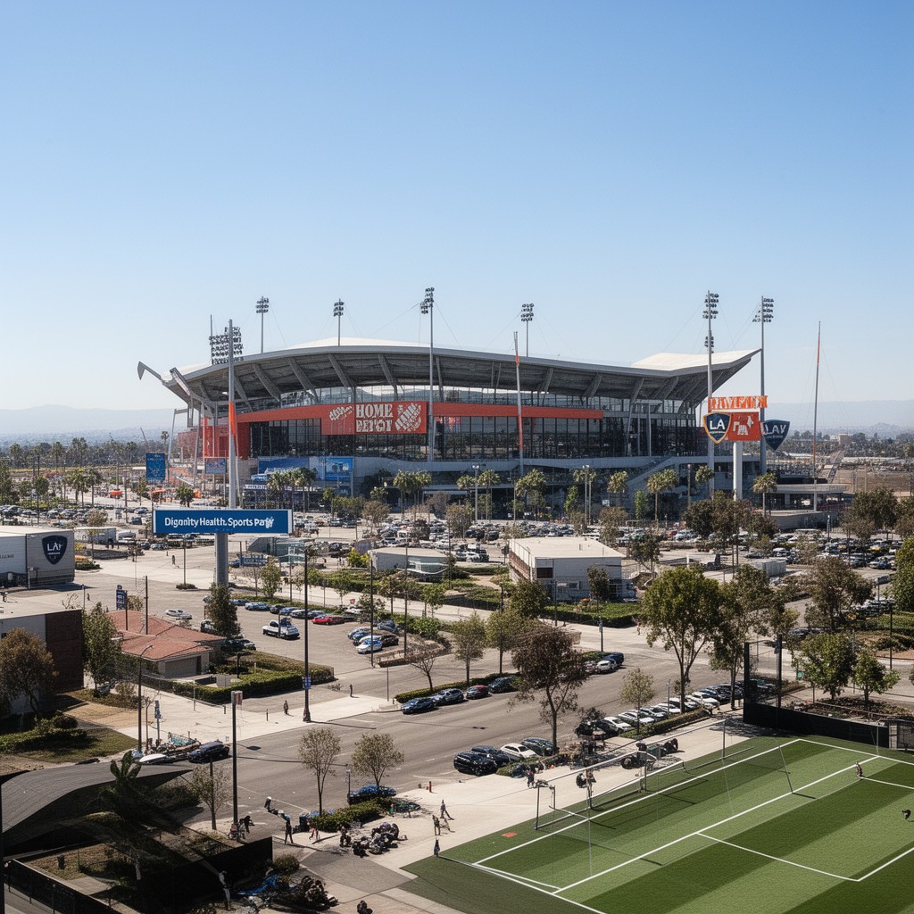 AI-generated illustration of Home Depot Center, Carson, California, United States