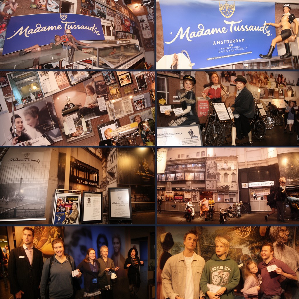 AI-generated illustration of Madame Tussauds Amsterdam