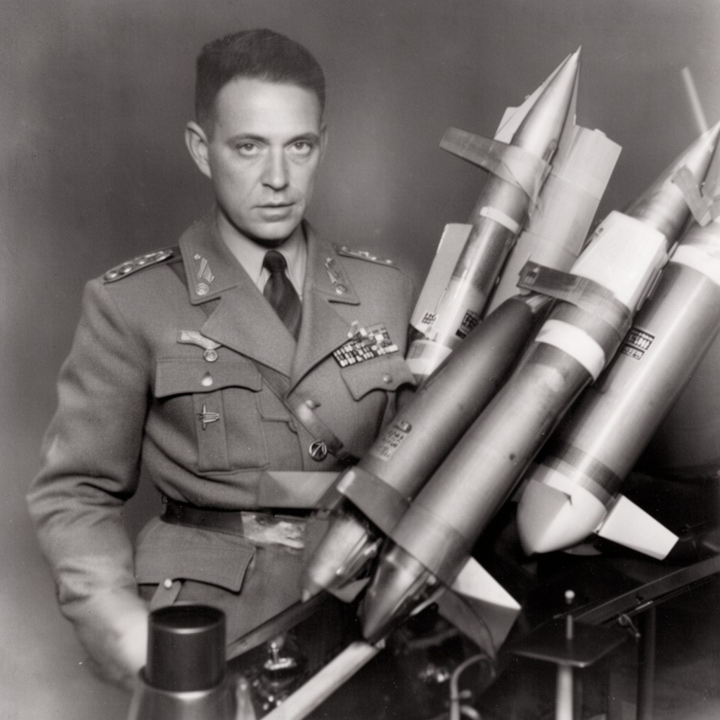 AI-generated illustration of Walter Dornberger