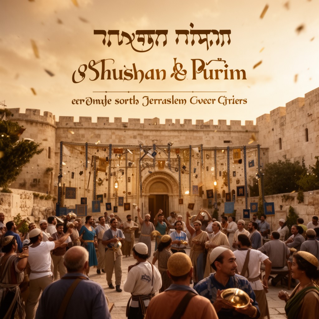 AI-generated illustration of Shushan Purim