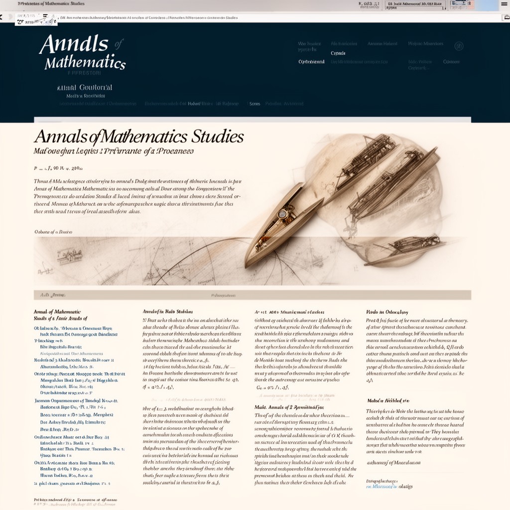 AI-generated illustration of Annals of Mathematics Studies
