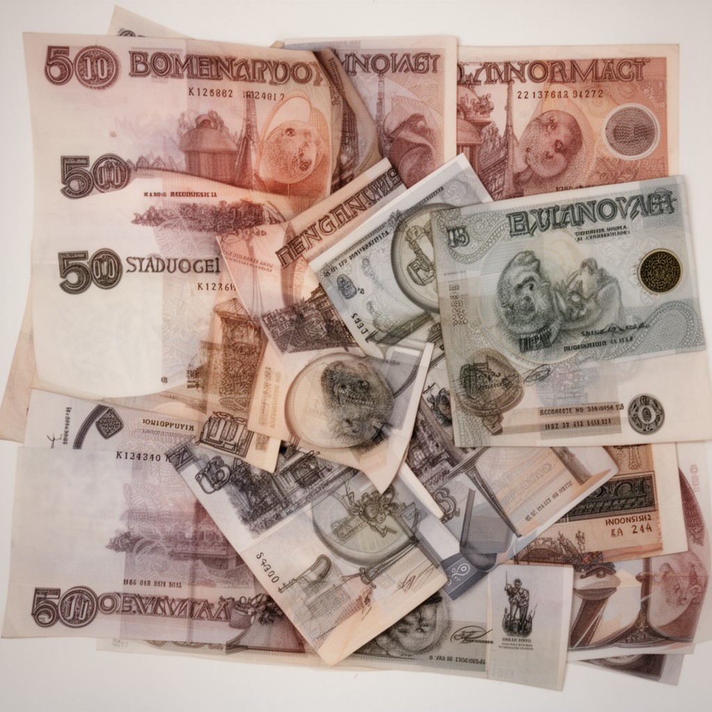 AI-generated illustration of Indonesian rupiah