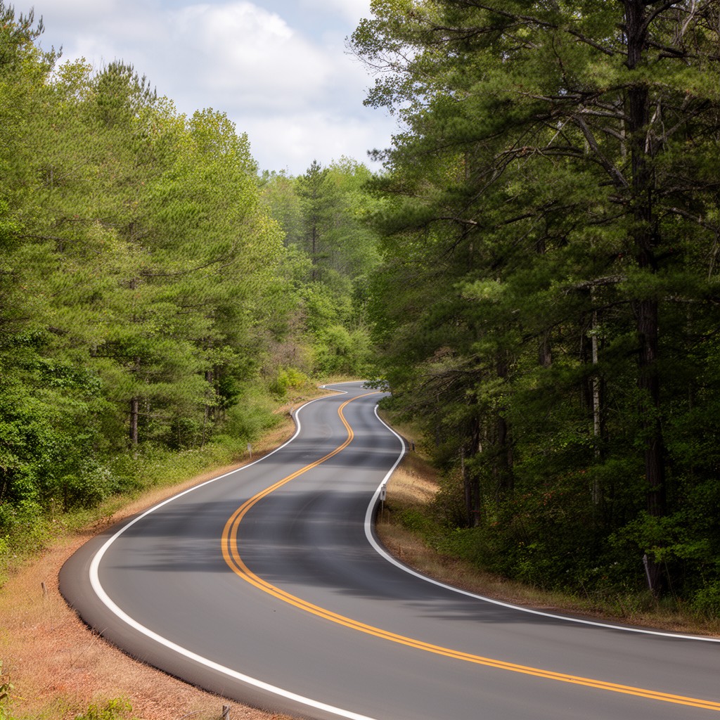AI-generated illustration of Georgetown Pike (Virginia State Route 193)