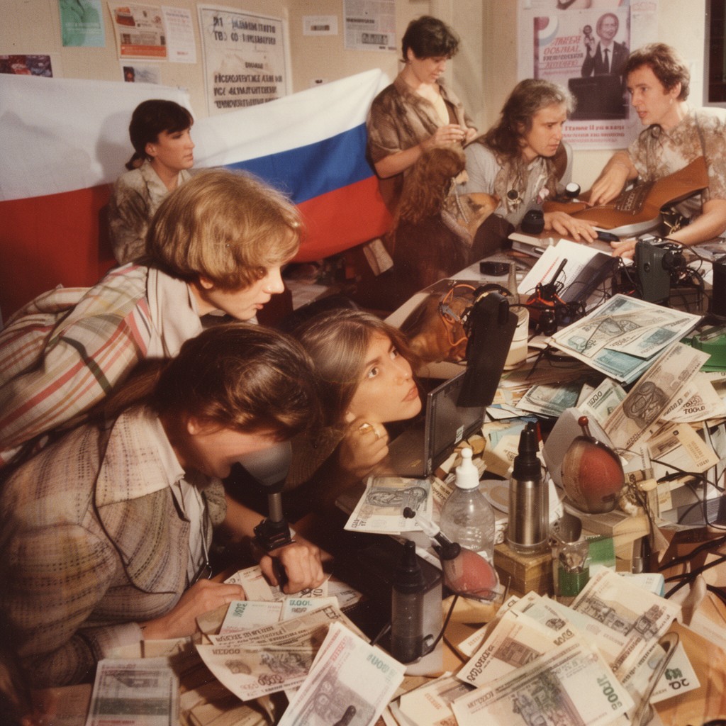 AI-generated illustration of Russian financial crisis of 1998