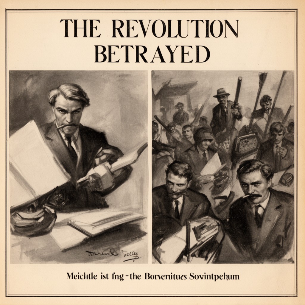 AI-generated illustration of The Revolution Betrayed