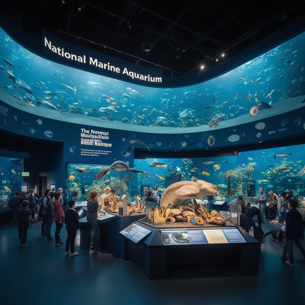 AI-generated illustration of National Marine Aquarium