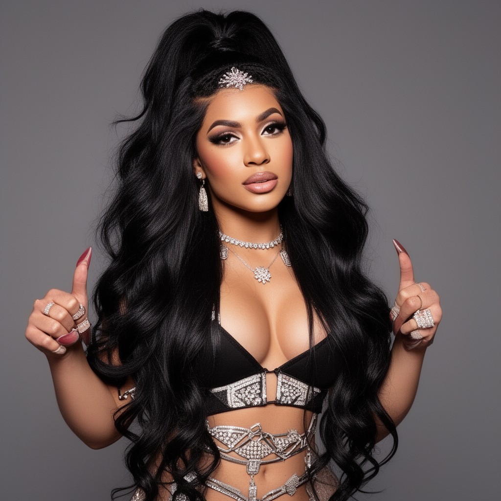 AI-generated illustration of Nicki Minaj
