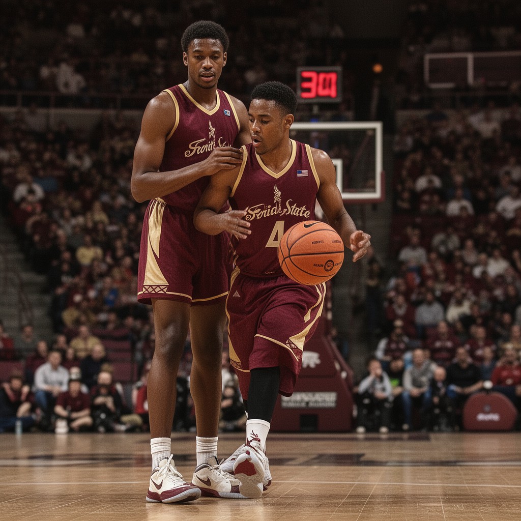 AI-generated illustration of Florida State Seminoles men's basketball