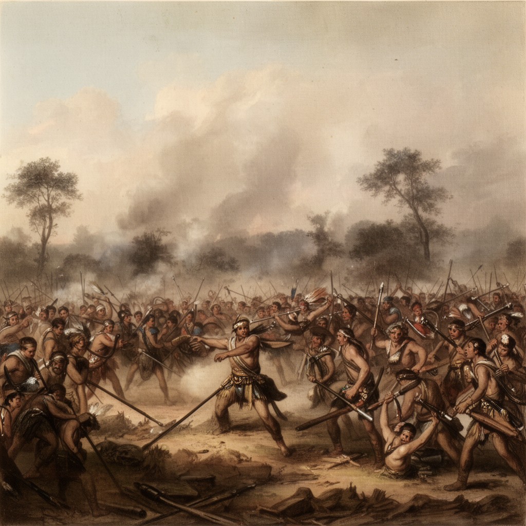 AI-generated illustration of Battle of the Wabash