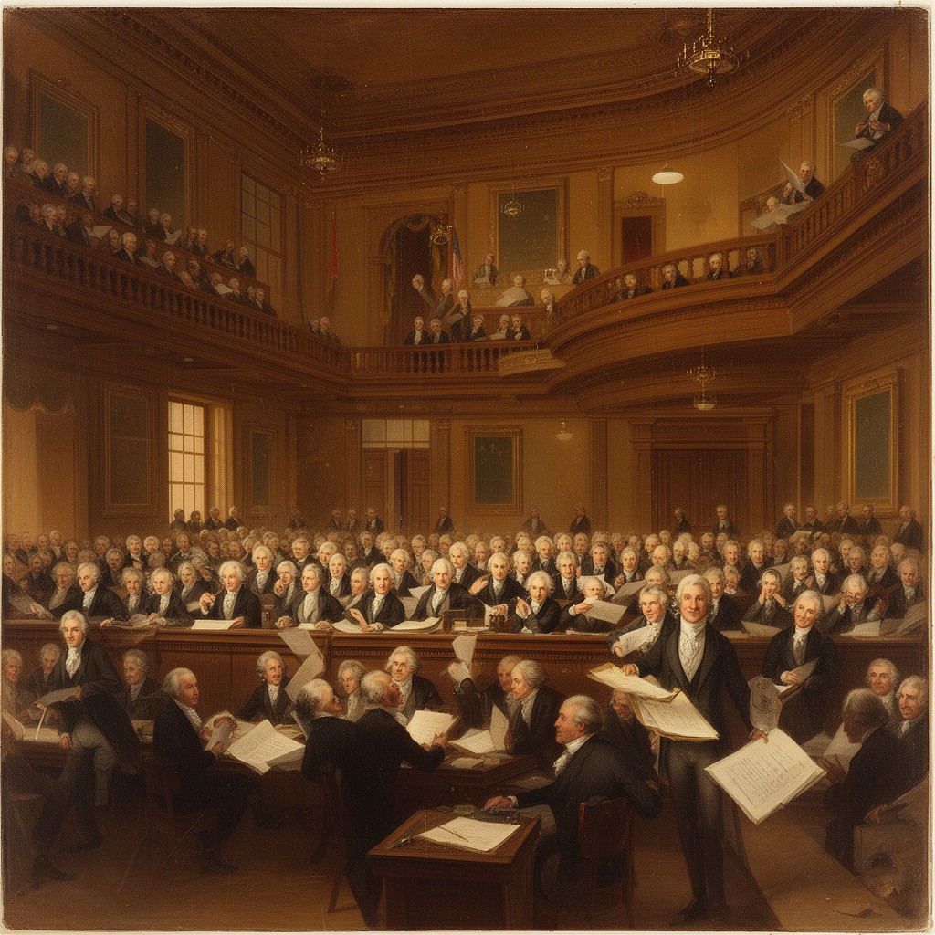 AI-generated illustration of Virginia Ratifying Convention