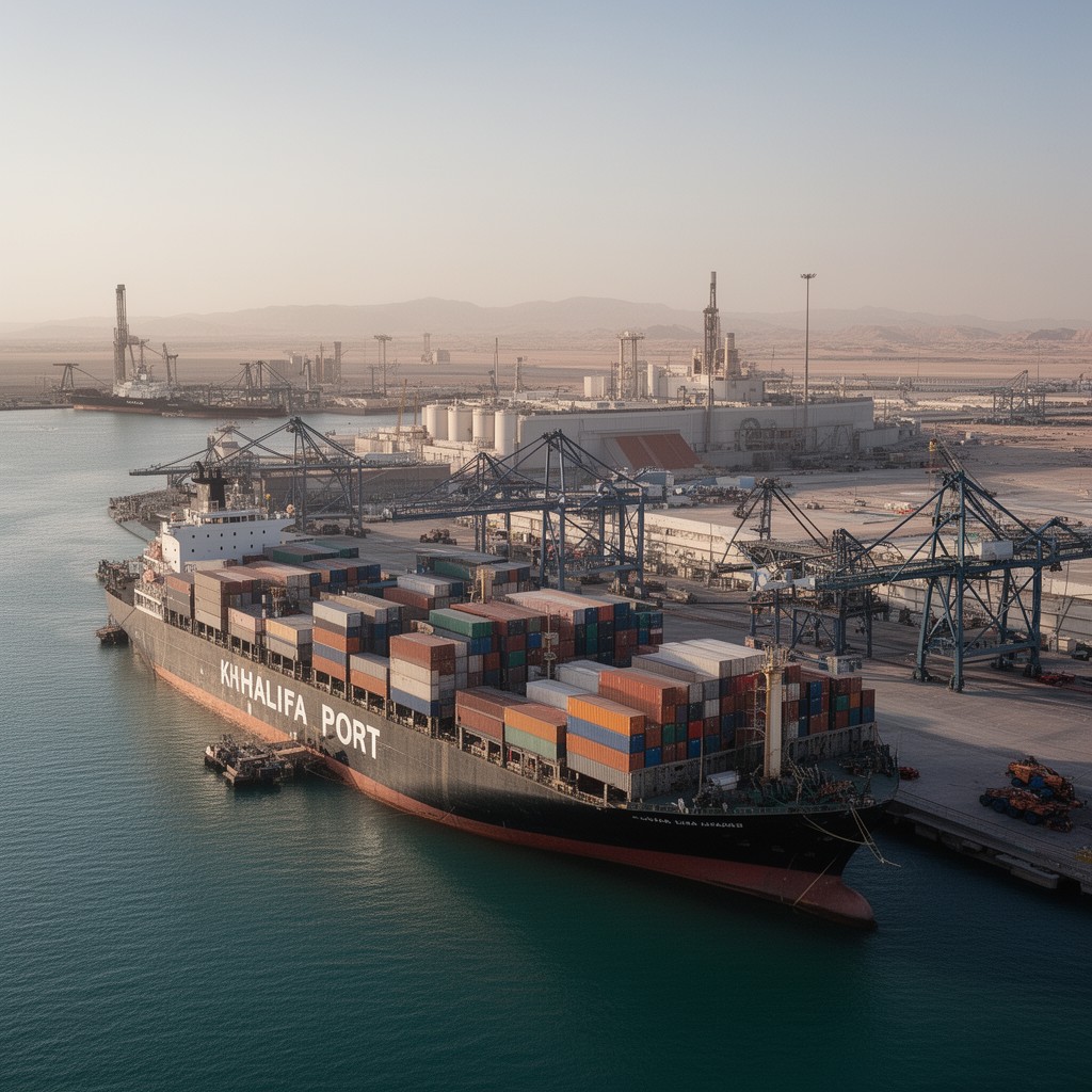 AI-generated illustration of Khalifa Port