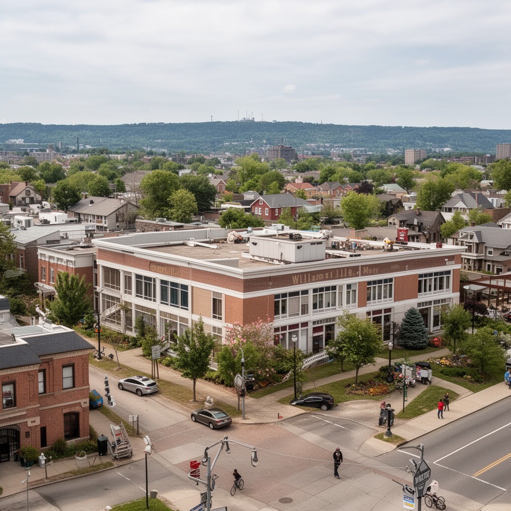 AI-generated illustration of Williamsville, New York