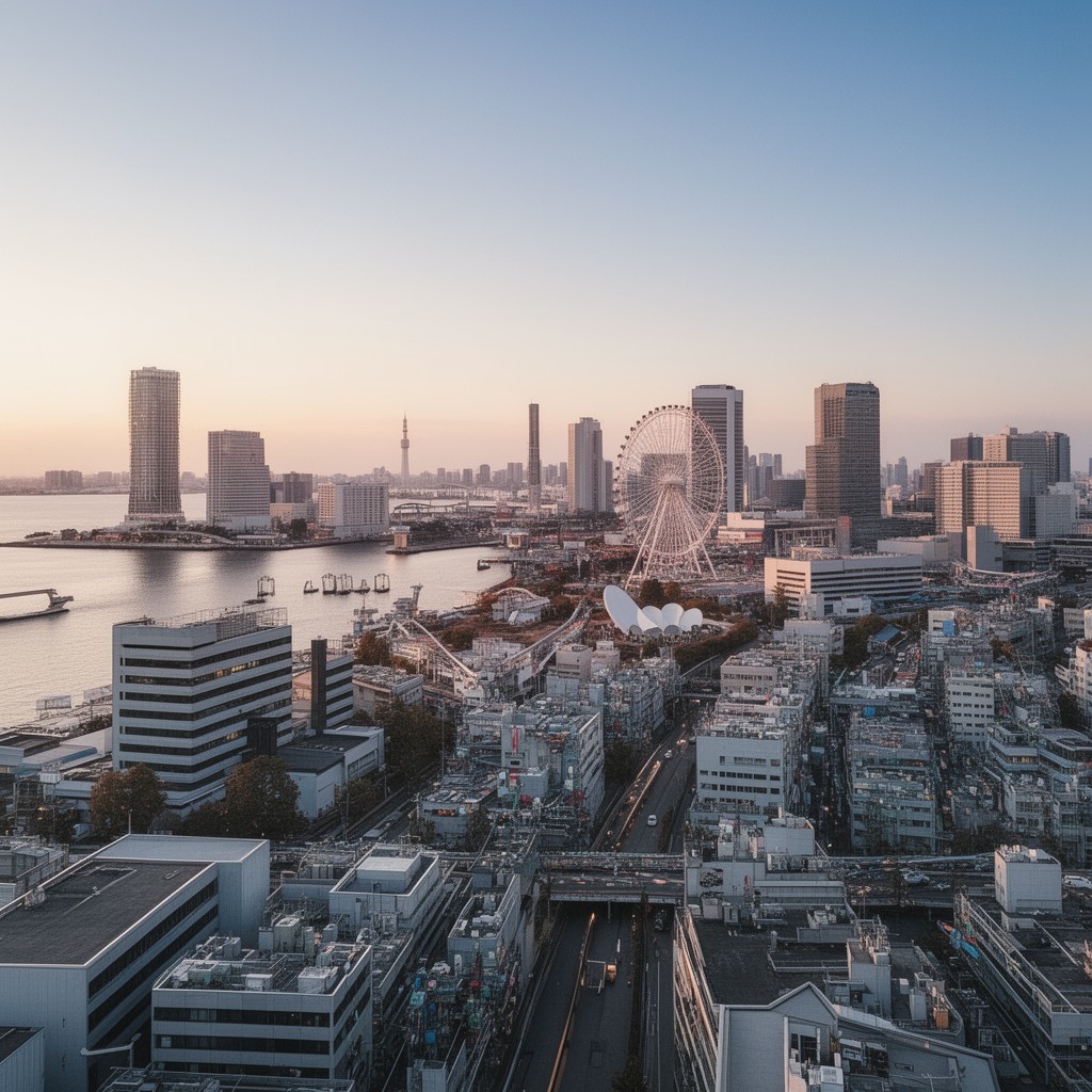 AI-generated illustration of Odaiba