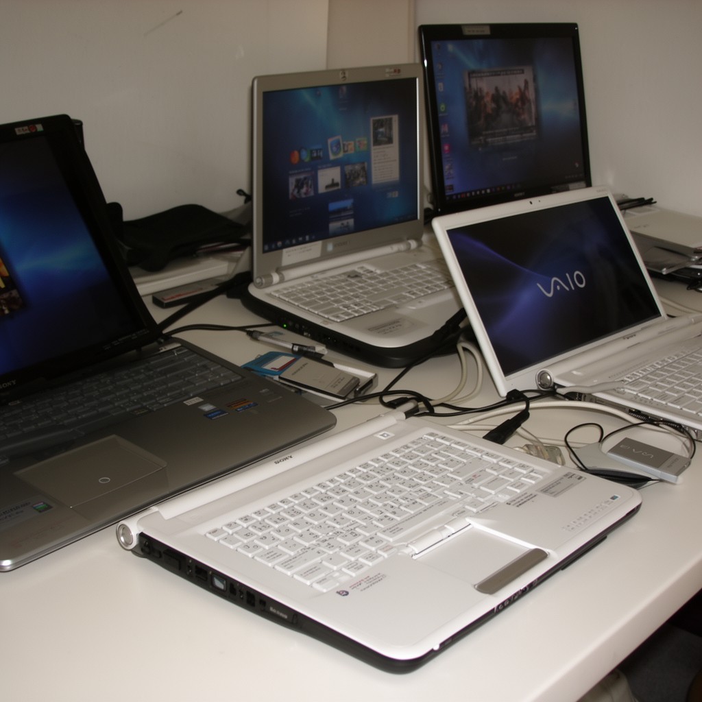 AI-generated illustration of Sony VAIO computers