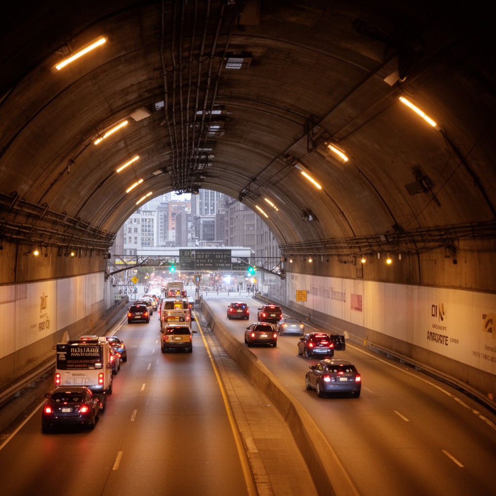 AI-generated illustration of Holland Tunnel