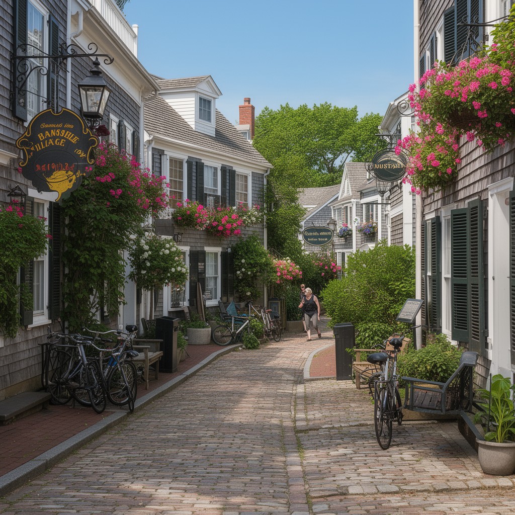 AI-generated illustration of Barnstable Village