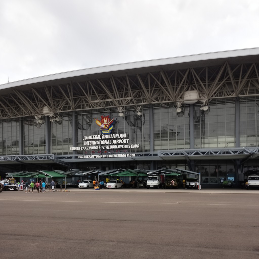 AI-generated illustration of Jenderal Ahmad Yani International Airport
