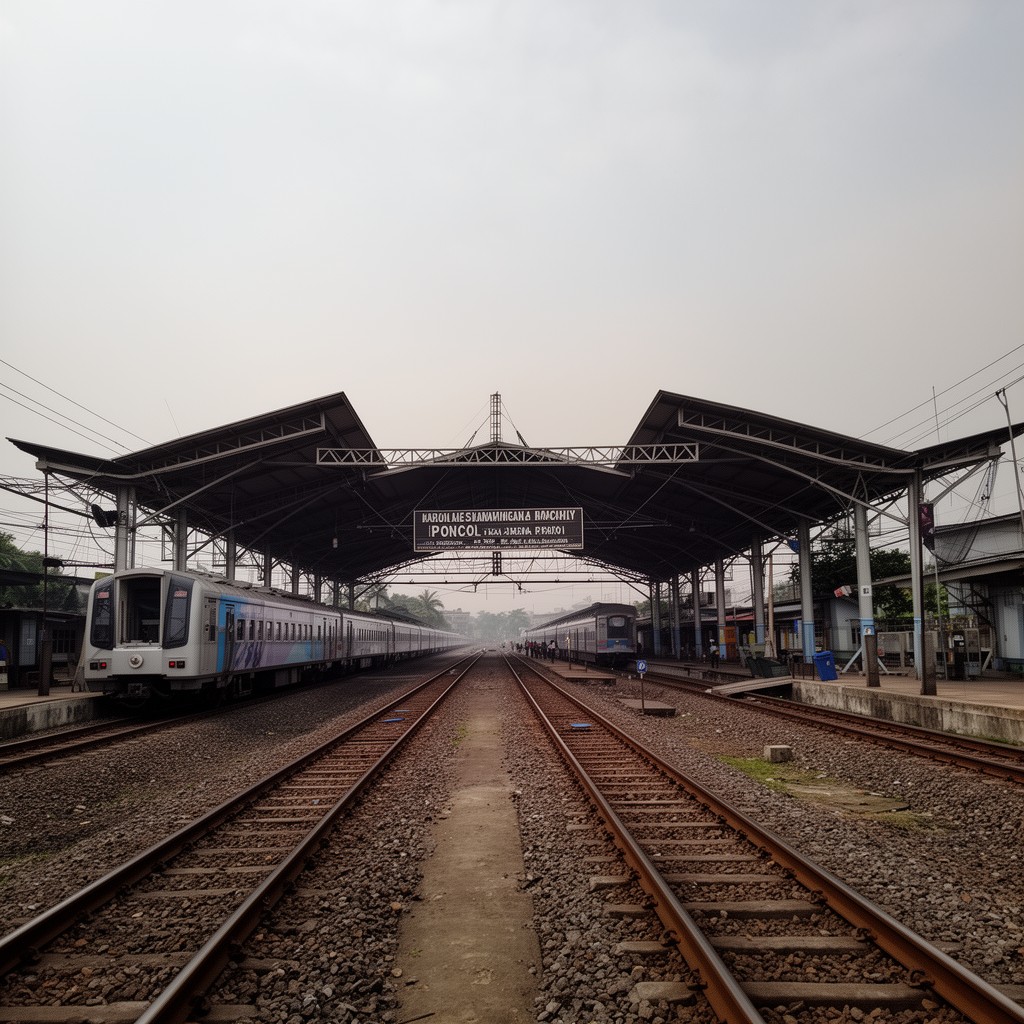 AI-generated illustration of Poncol railway station