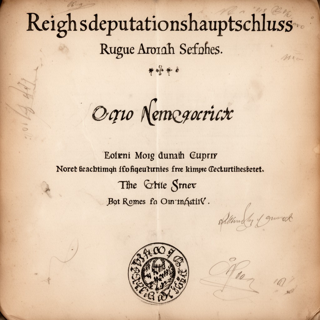 AI-generated illustration of Reichsdeputationshauptschluss