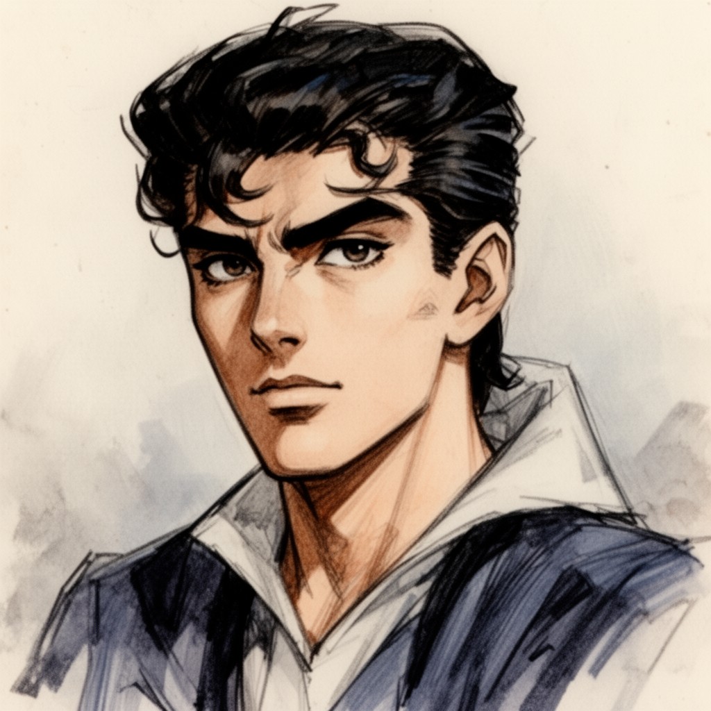 AI-generated illustration of Jotaro Kawakami