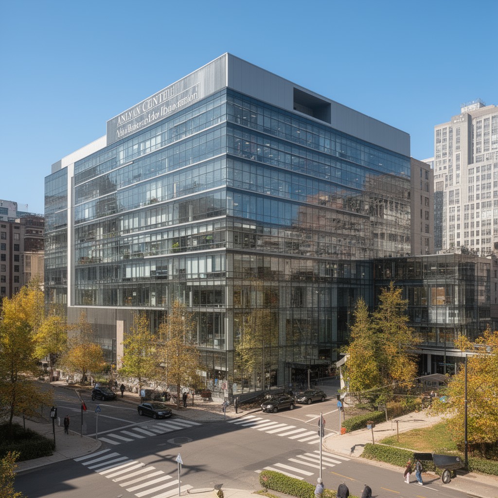 AI-generated illustration of Anlyan Center for Medical Research and Education
