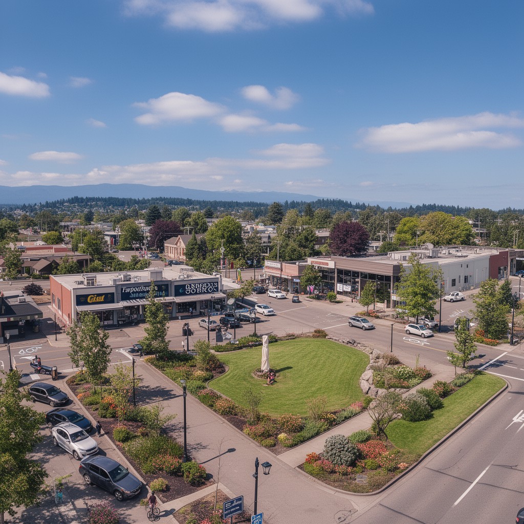 AI-generated illustration of Five Corners, Washington