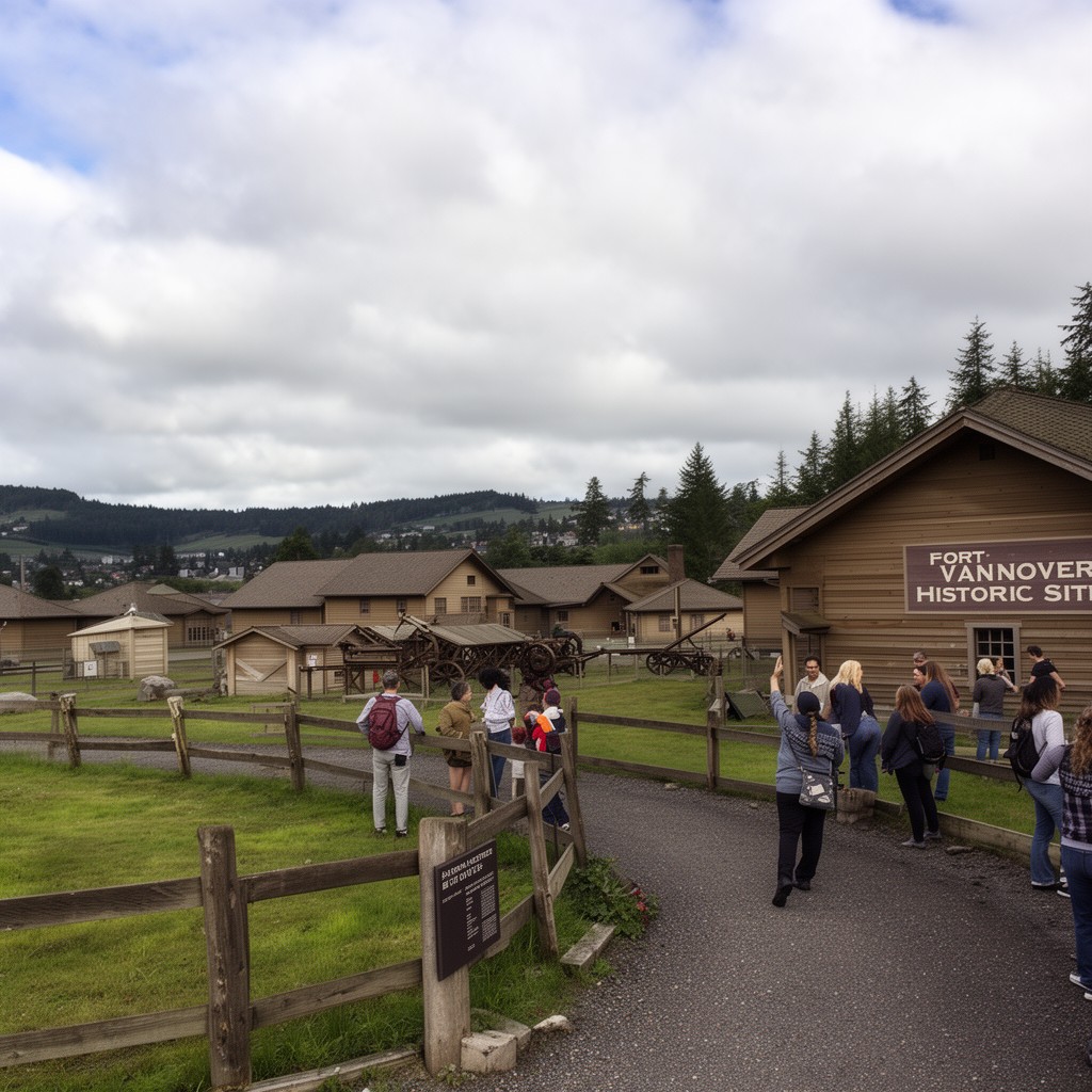 AI-generated illustration of Fort Vancouver National Historic Site