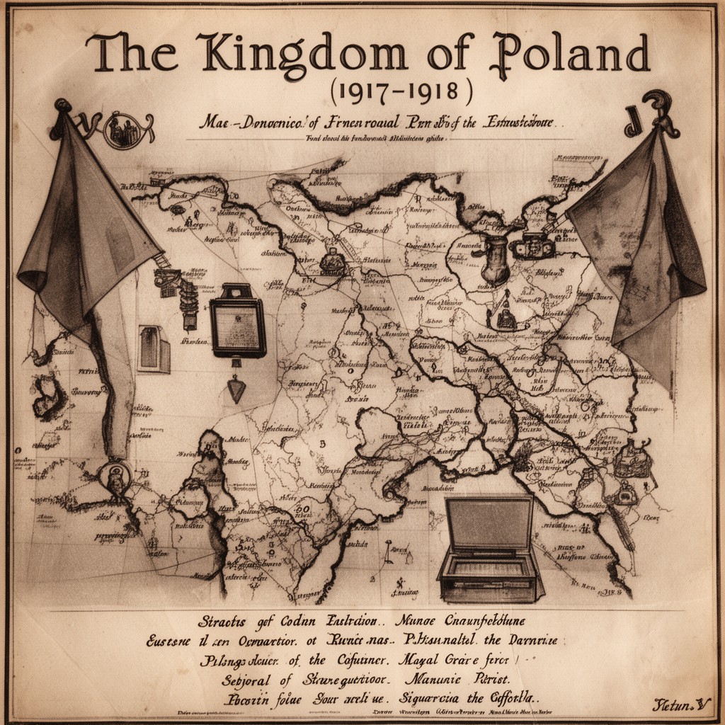 AI-generated illustration of Kingdom of Poland (1917–1918)
