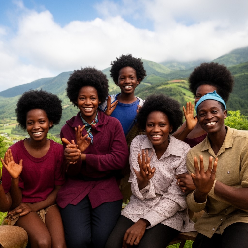 AI-generated illustration of Afro-Montserratians