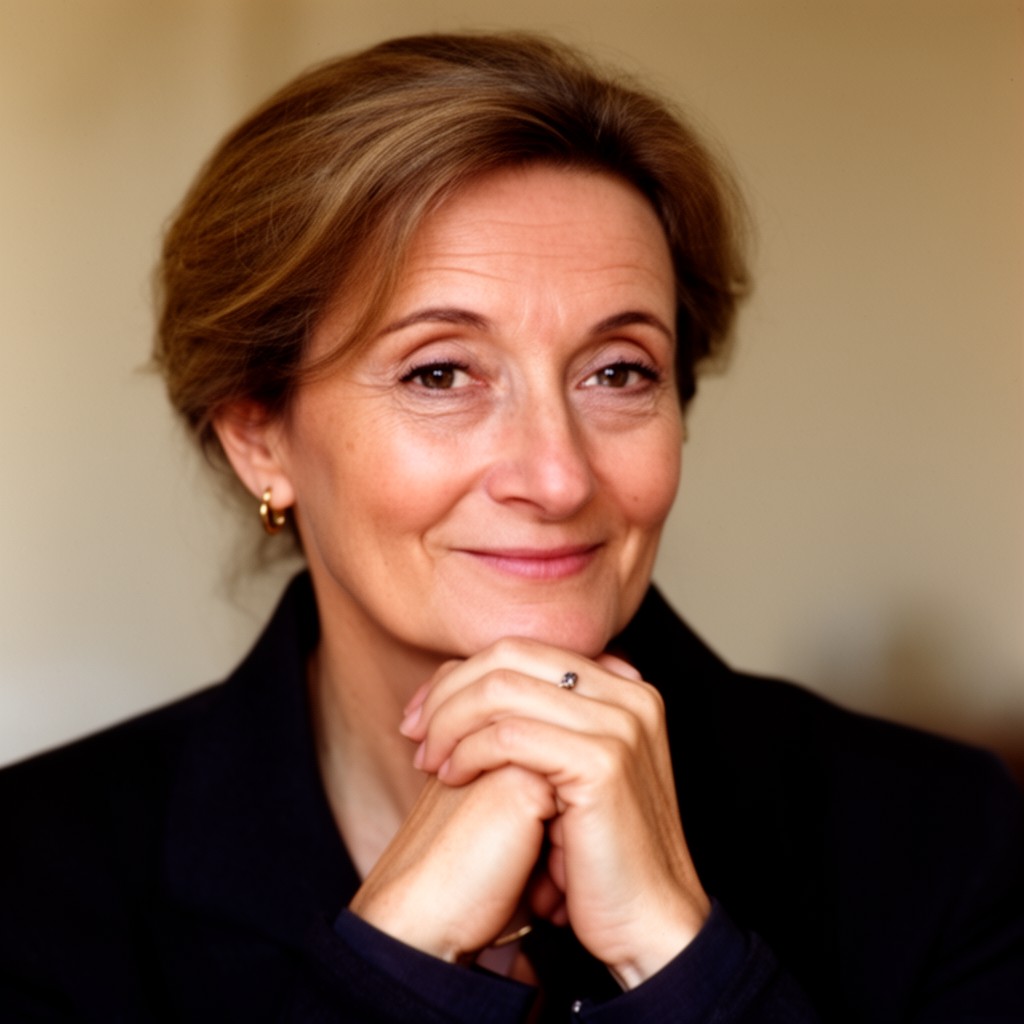 AI-generated illustration of Mazarine Pingeot