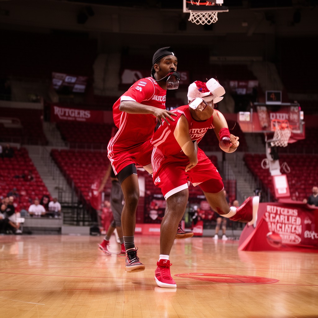 AI-generated illustration of Rutgers Scarlet Knights men’s basketball