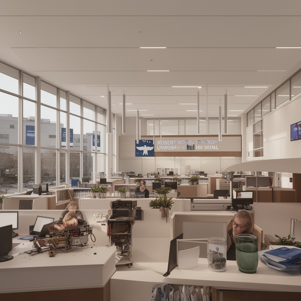 AI-generated illustration of Robert Wood Johnson University Hospital (satellite facilities)