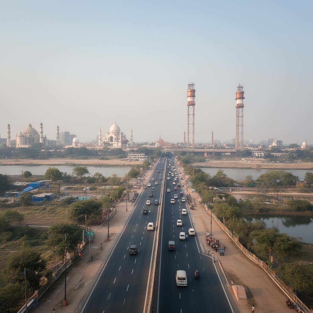 AI-generated illustration of Yamuna Expressway