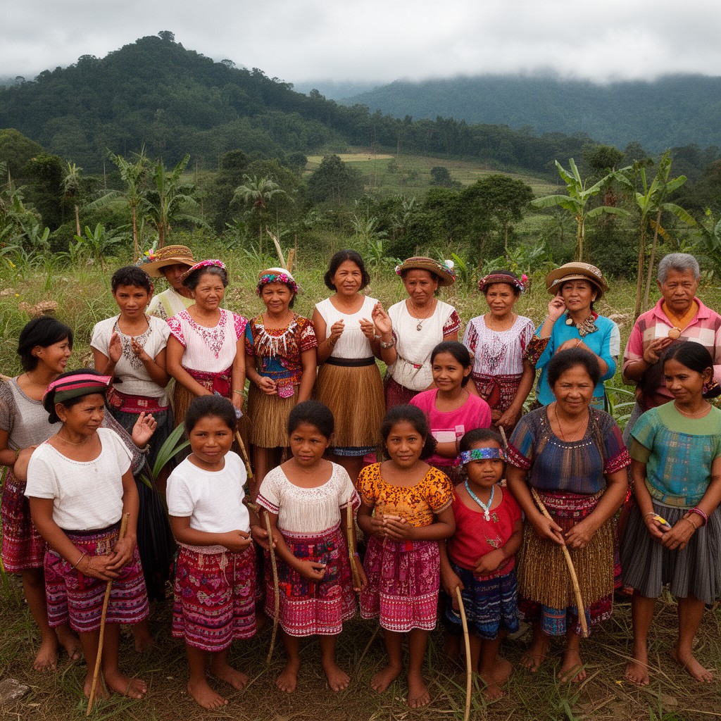 AI-generated illustration of Ngäbe people