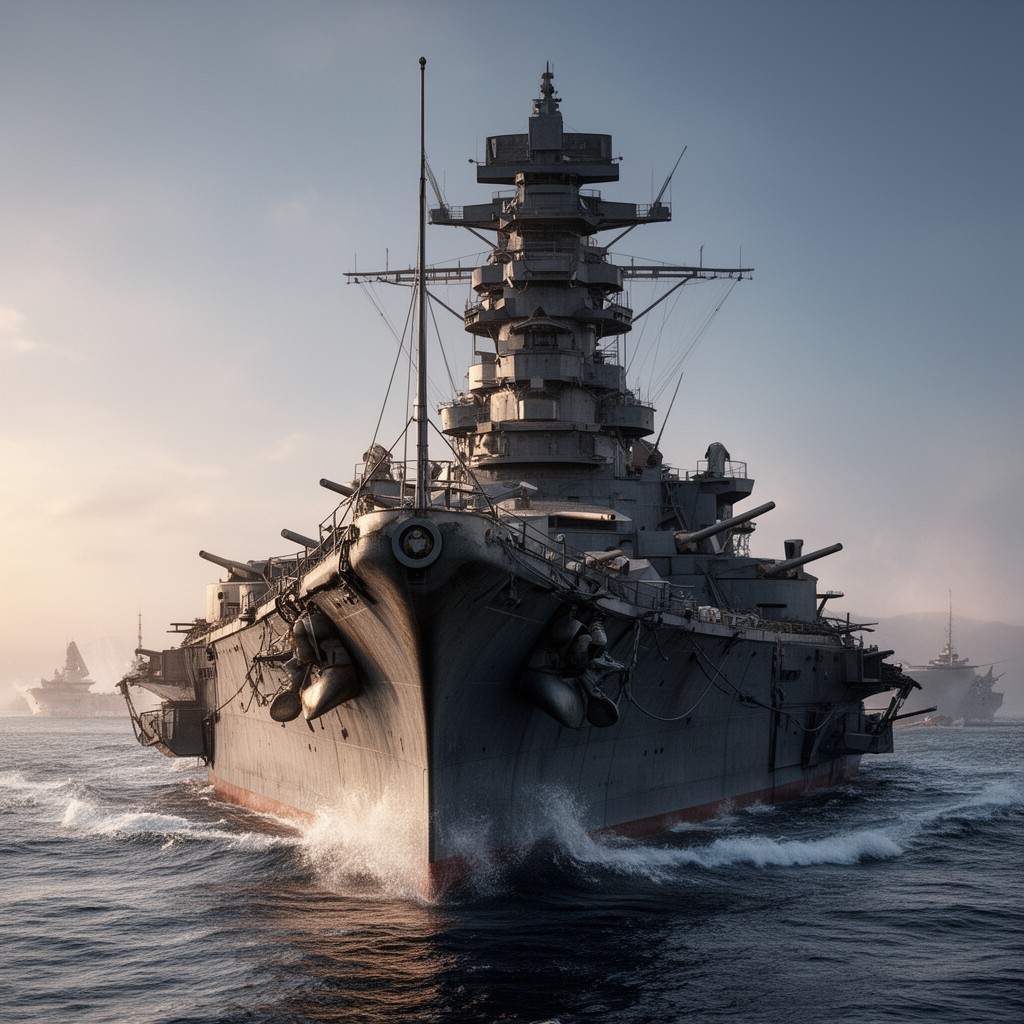 AI-generated illustration of Yamato-class battleship