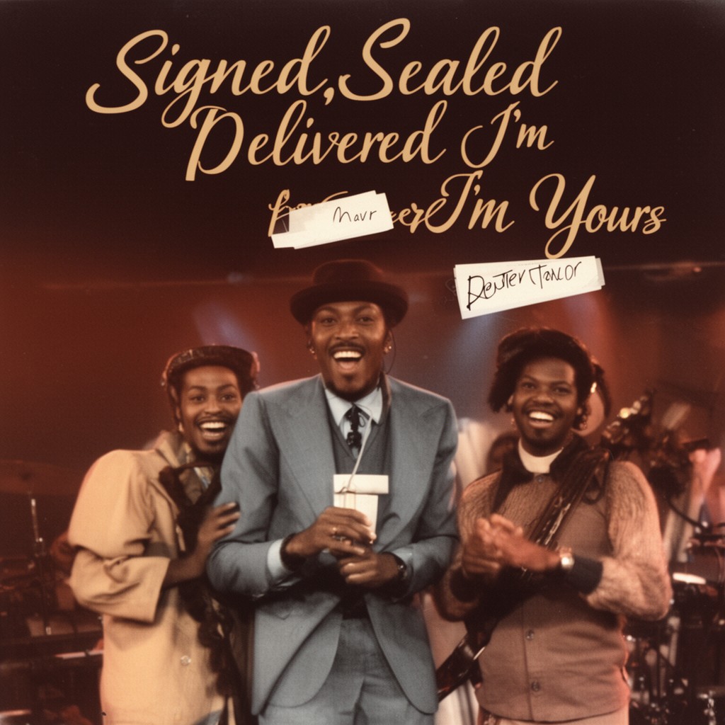 AI-generated illustration of Signed, Sealed, Delivered I'm Yours