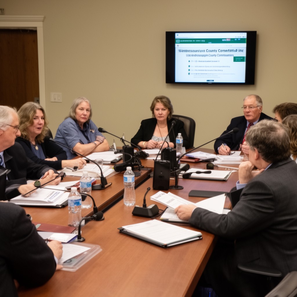AI-generated illustration of Androscoggin County Commissioners