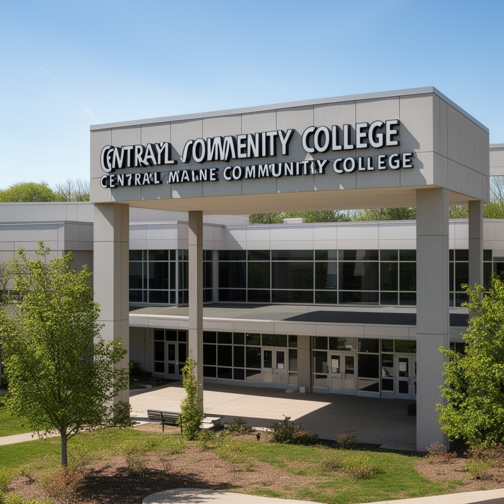 AI-generated illustration of Central Maine Community College (in Auburn)
