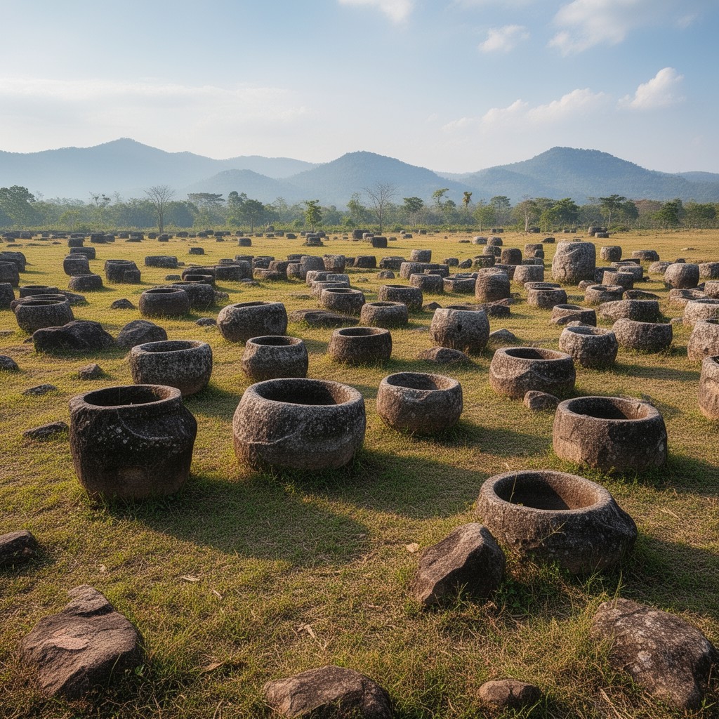 AI-generated illustration of Plain of Jars