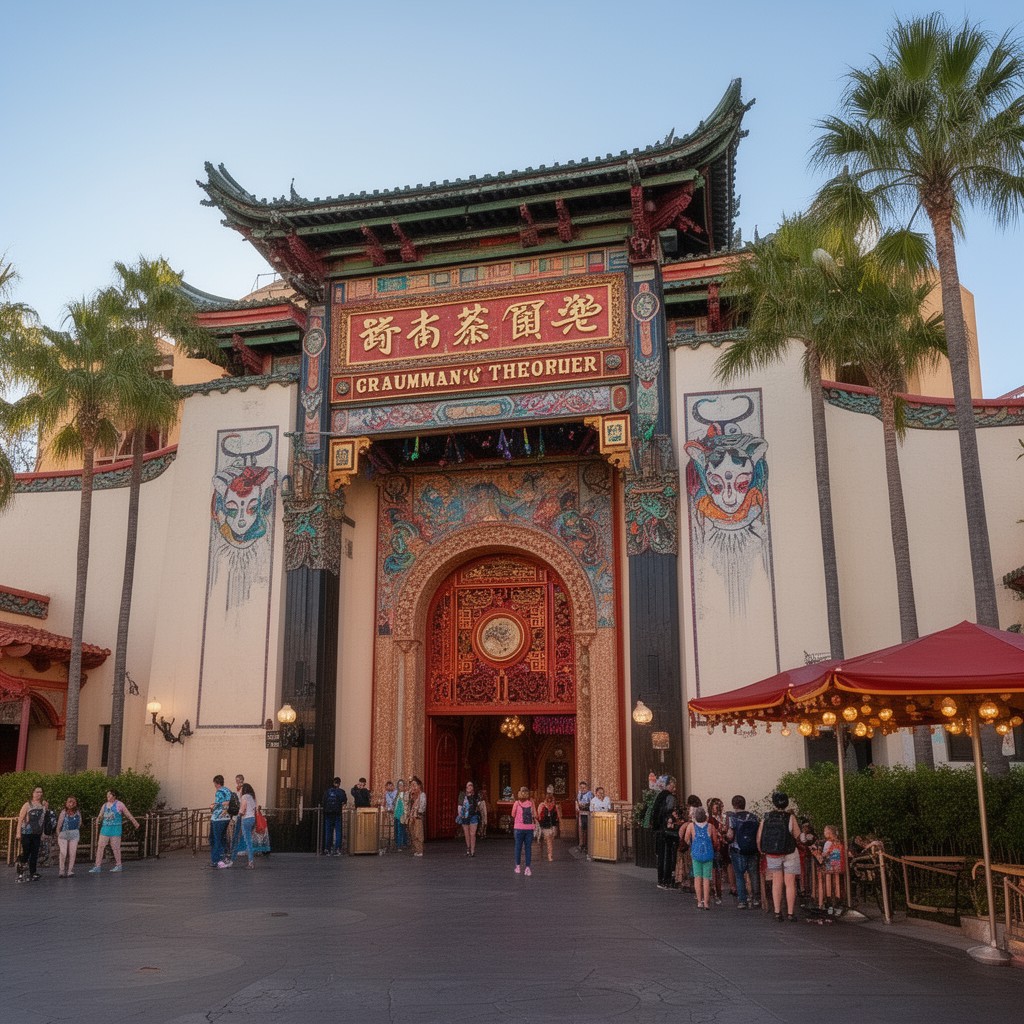 AI-generated illustration of Chinese Theatre facade